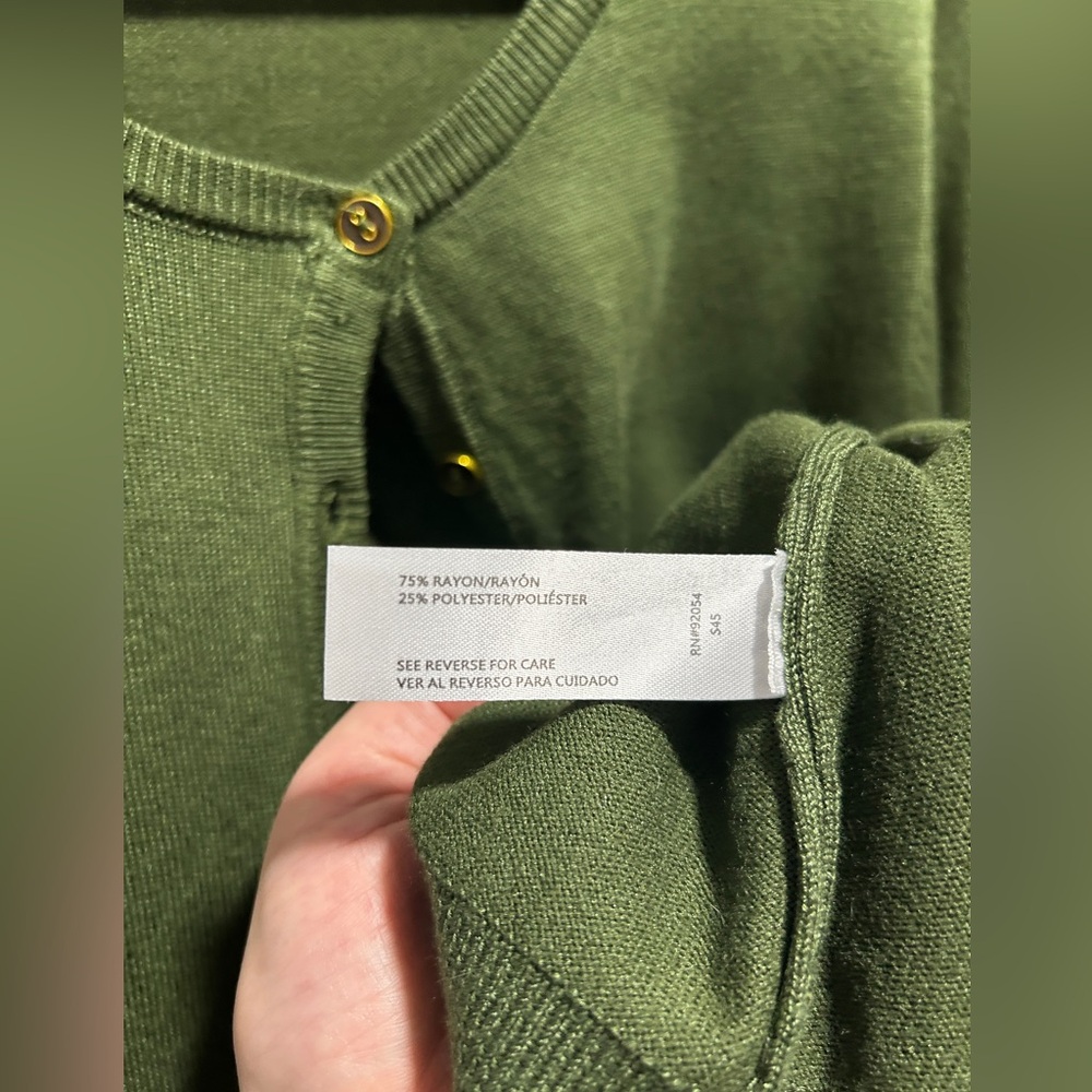 Dark green lightweight cardigan.XL. NWOT - Picture 3 of 8